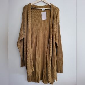 Jax & Lennon Gold Brown Sweater Duster Cardigan